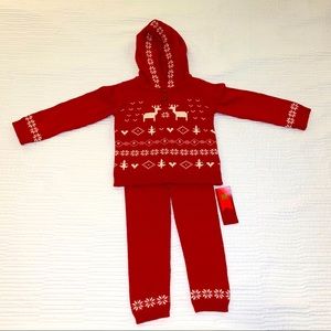 NWT M&S holiday Christmas jumper & pants knit set